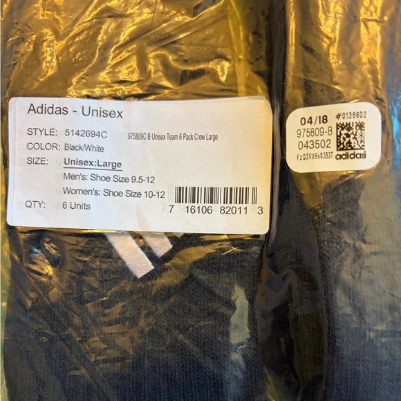 NEW ADIDAS FOOTBALL CREW SOCK
2 PAIR COMBO - Picture 3 of 4